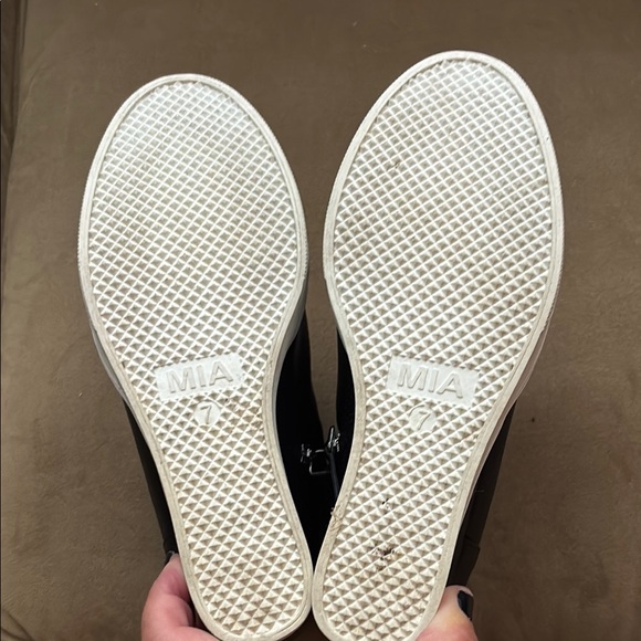 MIA Black Wedge Sneakers - Picture 2 of 3